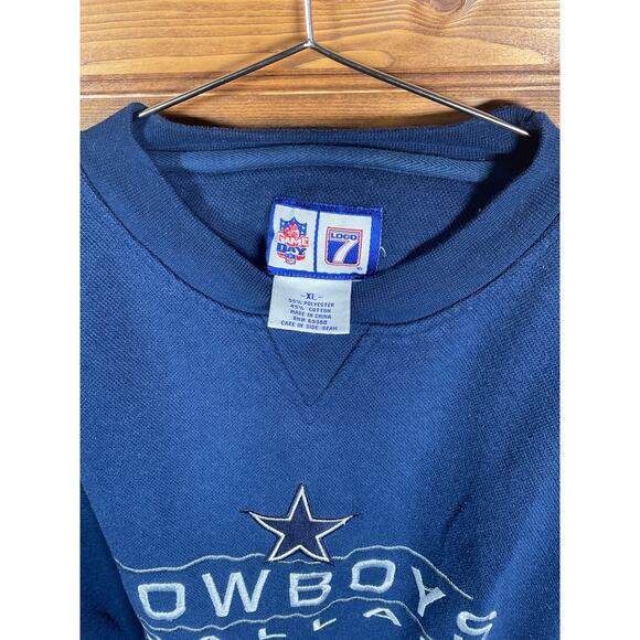 Vintage 90s Logo 7 Game Day Dallas Cowboys Crewneck Sweatshirt Size XL Excellent - Picture 3 of 8